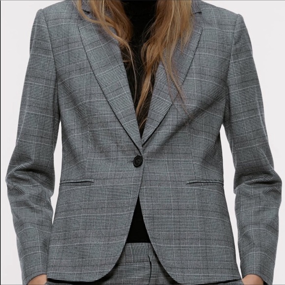 ZARA tailored plaid BLAZER - Picture 2 of 5